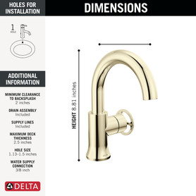 Delta Trinsic(R): Single Handle Bathroom Faucet