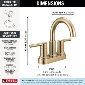 Delta Nicoli(R): Two Handle Centerset Bathroom Faucet