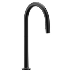 Apphia Matte black one-handle high arc pulldown kitchen faucet