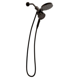 Magnetix Oil rubbed bronze six-function 6.7" diameter spray head standard with handshower