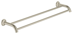 24" Double Towel Rail in Brushed Nickel