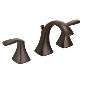Voss Oil rubbed bronze two-handle high arc bathroom faucet