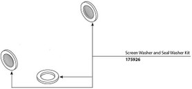 Commercial Parts & Accessories Screen Washer And Seal Washer Kit (package Of 3)