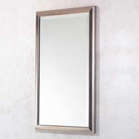 23in x 39in Framed Mirror in Satin Nickel