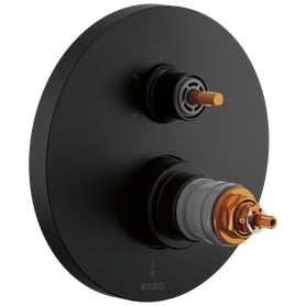 Brizo Roccesco(TM): TempAssure(R) Thermostatic Valve with Integrated 6-Function Diverter Trim - Less Handles