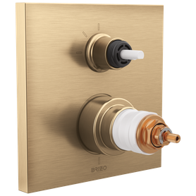 Brizo Frank Lloyd Wright(R): TempAssure(R) Thermostatic Valve with 3-Function Integrated Diverter Trim - Less Handles