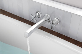 Brizo Levoir(TM): Two-Handle Wall Mount Tub Filler - Less Handles