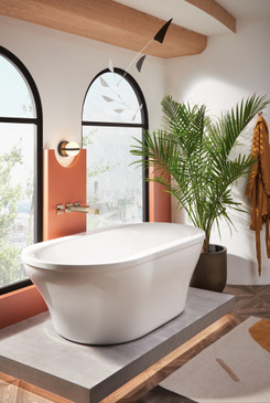 Brizo Frank Lloyd Wright(R): Two-Handle Wall Mount Tub Filler Lever Handle Kit