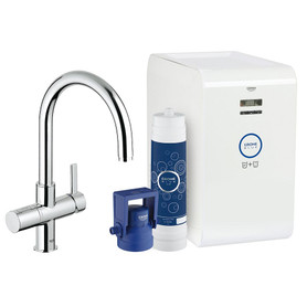 Grohe 31251002 Blue Chilled and Sparkling Starter Kit in StarLight Chrome