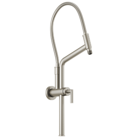 Brizo Essential(TM) Shower: 10 7/16" Linear Round Slide Bar Shower Arm And Flange