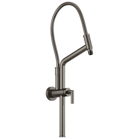 Brizo Essential(TM) Shower: 10 7/16" Linear Round Slide Bar Shower Arm And Flange