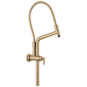 Brizo Essential(TM) Shower: 10 7/16" Classic Slide Bar Shower Arm And Flange
