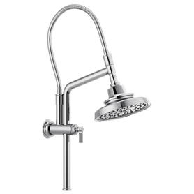 Brizo Essential(TM) Shower: 10 7/16" Classic Slide Bar Shower Arm And Flange