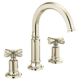 Brizo Invari(R): Widespread Lavatory Faucet with Arc Spout - Less Handles 1.2 GPM