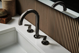 Brizo Kintsu(R): Widespread Lavatory Faucet with Arc Spout - Less Handles 1.5 GPM