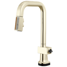 Brizo Frank Lloyd Wright(R): SmartTouch(R) Pull-Down Prep Faucet with Square Spout and Wood/Concrete Wand - Less Handle