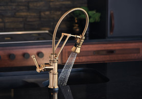Brizo Artesso(R): SmartTouch(R) Articulating Kitchen Faucet With Finished Hose