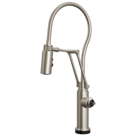Brizo Odin(R): SmartTouch(R) Articulating Kitchen Faucet with Finished Hose - Less Handle