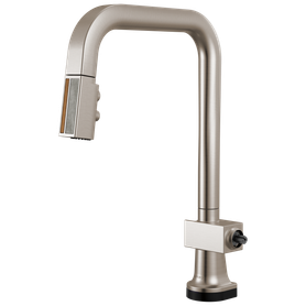 Brizo Frank Lloyd Wright(R): SmartTouch(R) Pull-Down Kitchen Faucet with Square Spout and Wood/Concrete Wand - Less Handle
