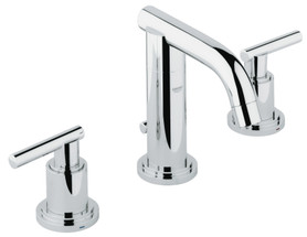 8" Widespread Two-Handle S-Size Bathroom Faucet in Brushed Nickel