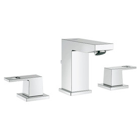 Grohe 2037000A Eurocube 8-in Widespread Two-Handle S-Size Bathroom Faucet in StarLight Chrome