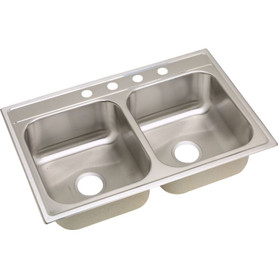 Dayton DPC23322MR2 Premium 33-In Stainless Steel Double-Bowl Top-Mount Sink