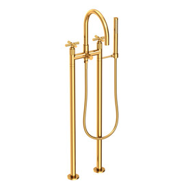 Newport Brass Kimbell: Exposed Tub &amp; Hand Shower Set w/Risers