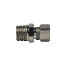 BrassCraft Compression Male Adaptor, 3/8" OD Tube, Drill Through (No Tube Stop) x 3/8" MIP