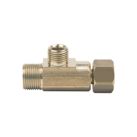 BrassCraft Compression Female Tee Adaptor (FIP on Branch), 3/8" OD Tube x 3/8" OD Tube x 1/4" Female Comp Nut
