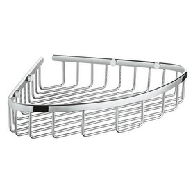 40663001 BauCosmopolitan 12" Large Corner Basket in StarLight Chrome