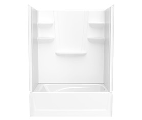 60 x 36 Veritek(TM) Pro Alcove Right Hand Drain Four Piece Tub Shower in White