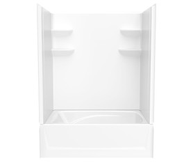 60 x 42 Veritek(TM) Pro Alcove Right Hand Drain Four Piece Tub Shower in White