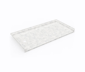30 x 60 Swanstone(R) Alcove Shower Pan with Right Hand Drain in Ice