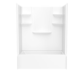 60 x 30 Veritek(TM) Pro Alcove Right Hand Drain Four Piece Tub Shower in White