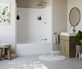 60 x 42 Veritek(TM) Pro Alcove Right Hand Drain Four Piece Tub Shower in White