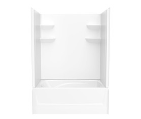 60 x 42 Veritek(TM) Pro Alcove Right Hand Drain Four Piece Tub Shower in White