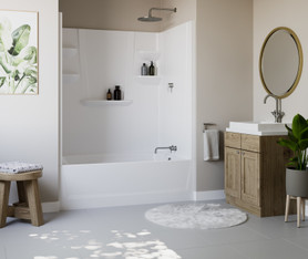 60 x 36 Veritek(TM) Pro Alcove Right Hand Drain Four Piece Tub Shower in White