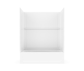 60 x 32 Optima(TM) Alcove Right Hand Drain Five Piece Tub Shower in White