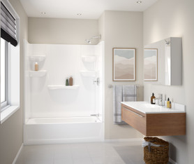 60 x 30 Veritek(TM) Pro Alcove Right Hand Drain Four Piece Tub Shower in White