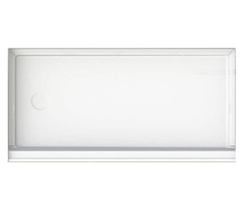 Veritek(TM) Pro Alcove Shower Pan with Right Hand Drain in White