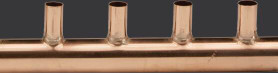 manifold, type L copper, Outlet(s): 18; d1: 2; d2: ¾; gpm: 45