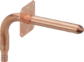 Viega PureFlow Crimp 90° stub-out, copper, Crimp: ⅜; FTG (CTS): ½; L1[in]: 3½; L2[in]: 8