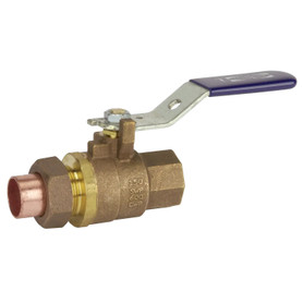 TS-585-70-66-SU 1/2 in. Two-Piece Bronze Ball Valve - Threaded x Solder, Single Union End