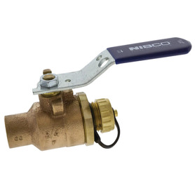 S-585-70-HC 1/2 in. Two-Piece Bronze Ball Valve - Solder and Hose Connections