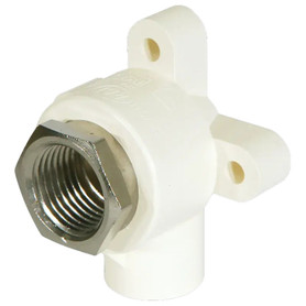 4707-3-5-SI 1/2 in. x 1/2 in. 90° Drop Ear Elbow Slip CPVC Slip x Stainless Steel FIPT - Lead-Free*, CPVC-CTS