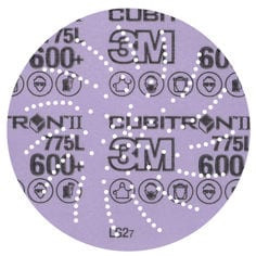 3M Xtract™ Cubitron™ II Film Disc 775L, 600+ 3MIL, 5 in x NH, Die 500LG, 50/Carton, 250 ea/Case