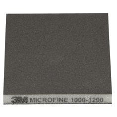 3M™ Two-Sided Sanding Sponge 23818, 124 mm x 98 mm (4.8 in x 3.8 in), Microfine 1000-1200, Gray, 100 Ea/Case