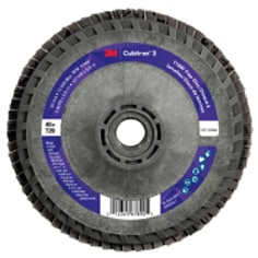 3M™ Cubitron™ 3 Flap Disc 1169F, 40+, T29-Conical Quick Change Plastic, 5 in x 5/8 in-11, 10 ea/Case