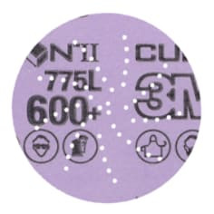 3M Xtract™ Cubitron™ II Film Disc 775L, 600+ 3MIL, 3 in x NH, Die 300DS, 50/Carton, 250 ea/Case