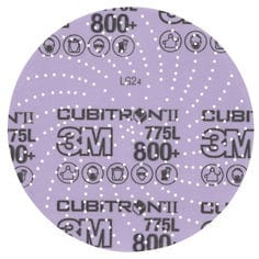 3M Xtract™ Cubitron™ II Film Disc 775L, 800+ 3MIL, 6 in x NH, Die 600LG, 50/Carton, 250 ea/Case